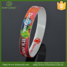 Custom Cheap 100% Silicone Souvenirs Wristband/Silicone Printed Band